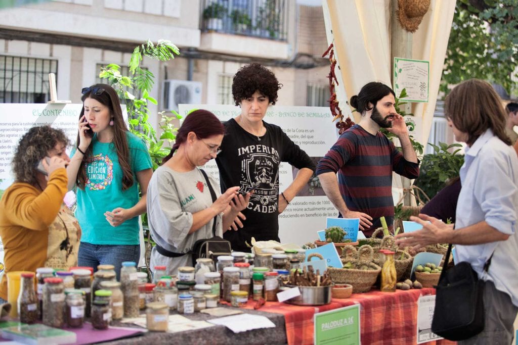 a seed exchange during the Let's Liberate Diversity! Forums