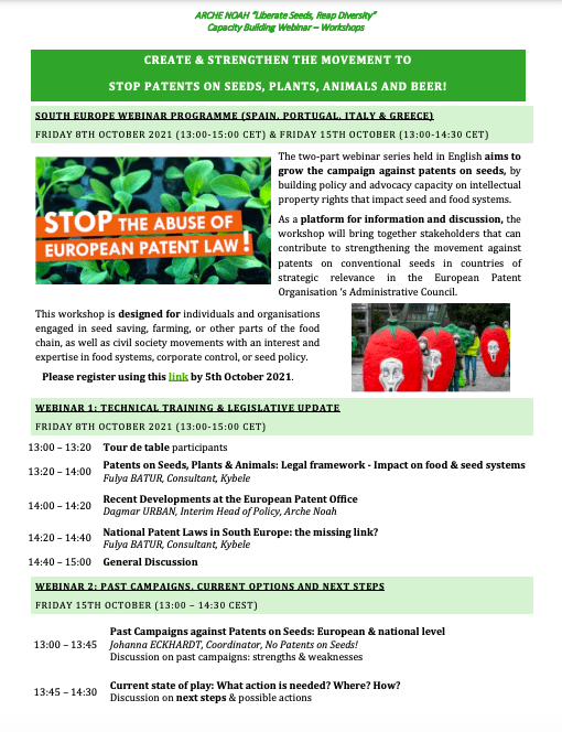 ARCHE NOAH “Liberate Seeds, Reap Diversity” program