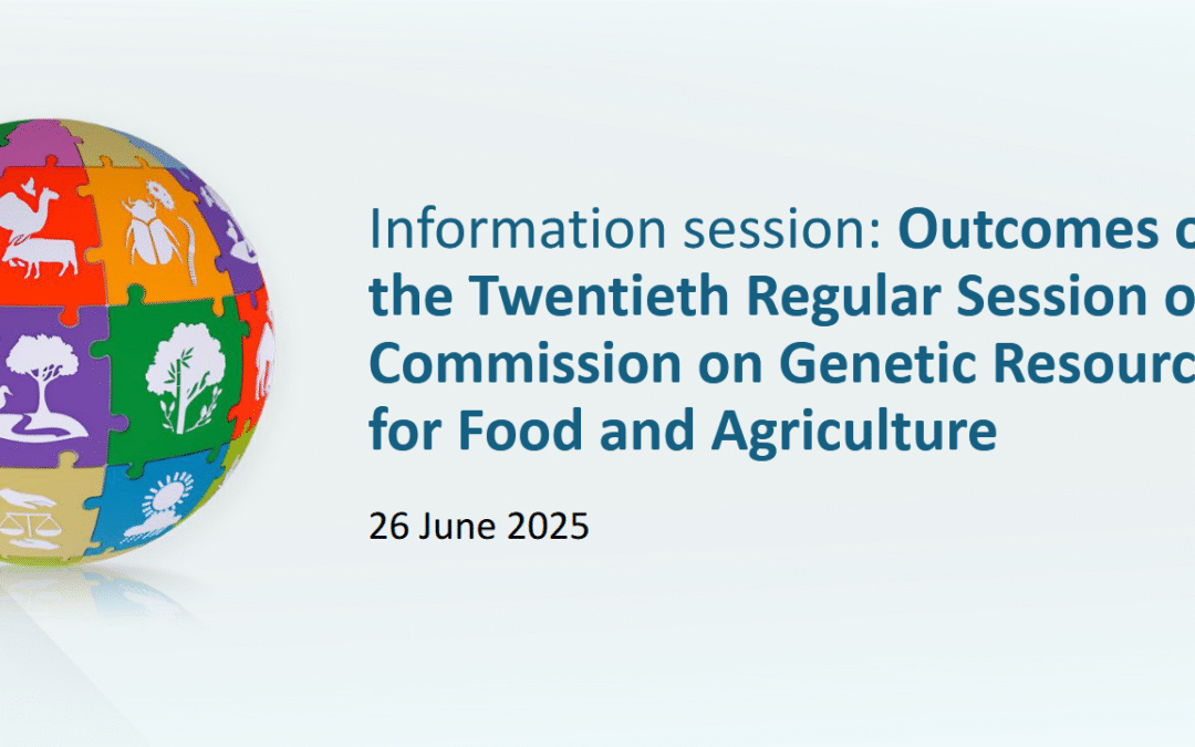 CGRFA-20: Session Outcomes