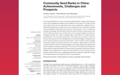 Community Seed Banks in China: Achievements, Challenges and Prospects