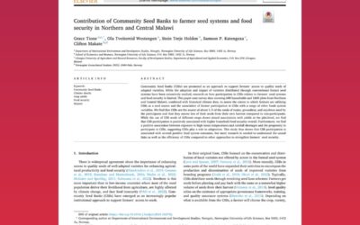 Contribution of Community Seed Banks to farmer seed systems and food security in Northern and Central Malawi