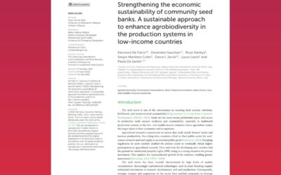Strengthening the economic sustainability of community seed banks. A sustainable approach to enhance agrobiodiversity in the production systems in low-income countries