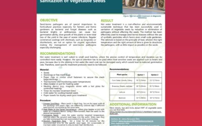 PRACTICE ABSTRACT NO.5 DIY Hot water treatment for sanitazion of vegetable seeds