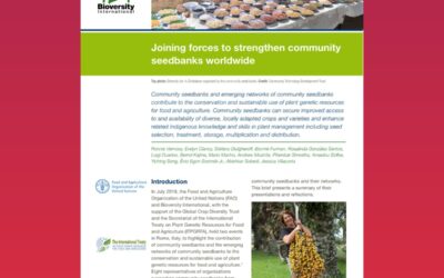 Joining forces to strengthen community seedbanks worldwide