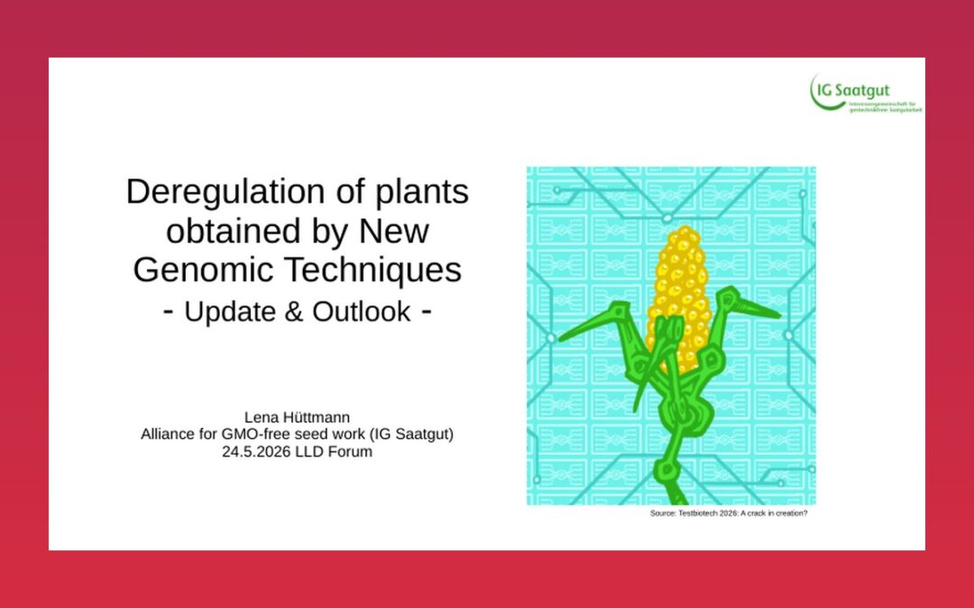 Deregulation of plants obtained by New Genomic Techniques – Update & Outlook