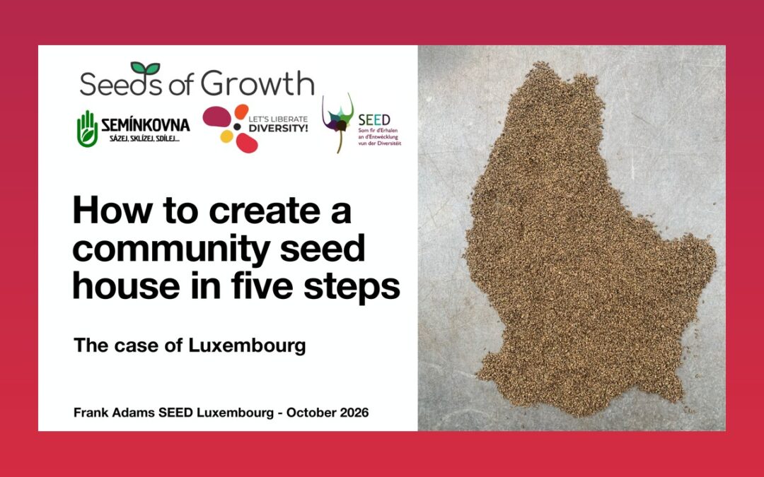 How to create a community seed house in five steps: The case of Luxembourg